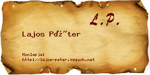 Lajos Péter névjegykártya