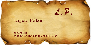 Lajos Péter névjegykártya